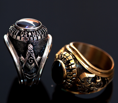 Mason rings, fraternity rings, family crest, class rings, batch rings, college rings, school rings.